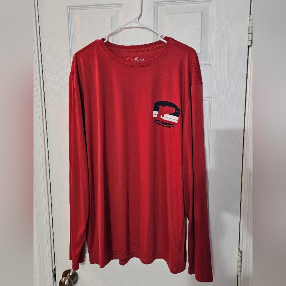 The American Outdoorsman Red XXL Long Sleeve Tshirt.